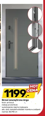 Drzwi zewnętrzne Argo 80/90cm promocja w Bricomarche