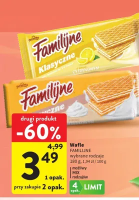 Wafle Familijne śmietankowe promocja w Intermarche