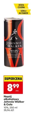 Napój alkoholowy Johnnie Walker & Cola 10% promocja w Biedronka