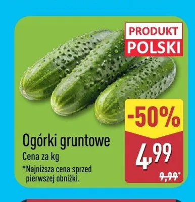 Ogórki gruntowe polskie promocja w Aldi