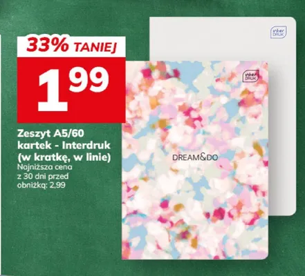 Zeszyt A5 60 kartek Interdruk w linie promocja w Hitpol