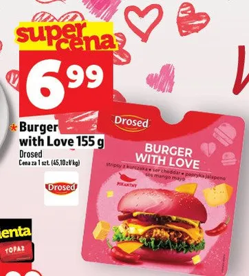 Burger with Love 155 g promocja w TOPAZ