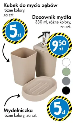 Dozownik mydła 330 ml, różne kolory promocja w Tedi