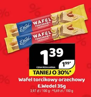 Wafel torcikowy orzechowy E.Wedel promocja w Delfin