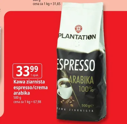 Kawa ziarnista espresso arabika Plantation promocja w Leclerc