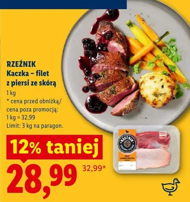 Kaczka filet z piersi ze skórą Rzeźnik promocja w Lidl