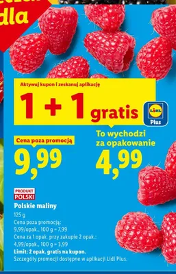 Polskie maliny promocja w Lidl