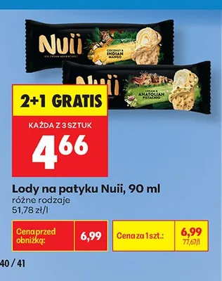 Lody na patyku Nuii Coconut & Indian Mango promocja w Biedronka