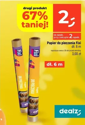 Papier do pieczenia dł. 6 m promocja w Dealz
