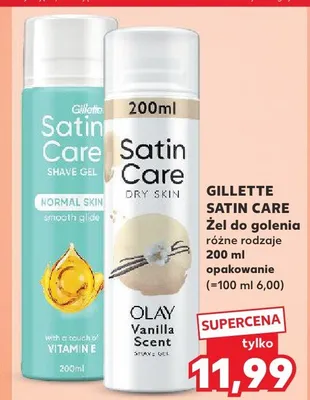 Żel do golenia Gillette Satin Care Normal Skin 200ml promocja w Kaufland
