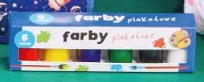 Farby plakatowe 6 sztuk promocja w Biedronka