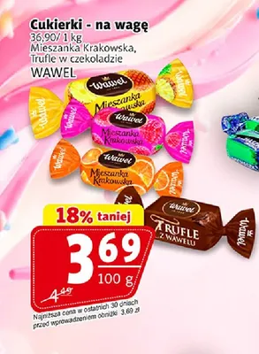 Cukierki na wagę Trufle w czekoladzie Wawel promocja w Prim Market