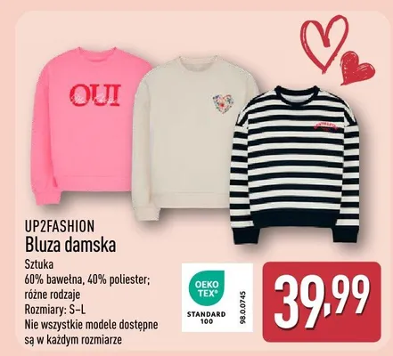 Bluza damska UP2FASHION promocja w Aldi