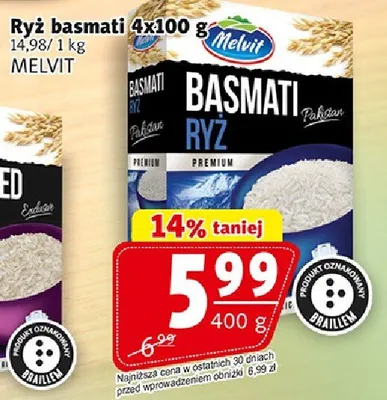 Ryż basmati premium Melvit promocja w Prim Market