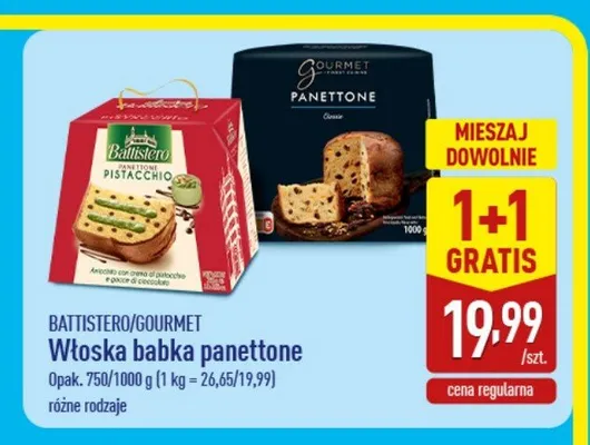 Włoska babka panettone klasyczna Gourmet promocja w Aldi