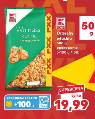Orzechy włoskie K-Classic promocja w Kaufland