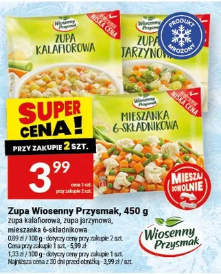 Zupa Wiosenny Przysmak kalafiorowa, jarzynowa, mieszanka 6 składników promocja w Twój Market