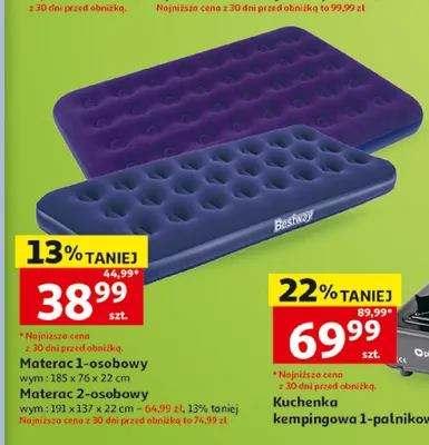 Materac 2-osobowy Bestway promocja w Auchan
