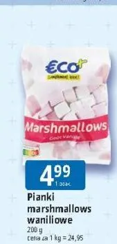 Pianki marshmallows waniliowe ECO+ promocja w Leclerc