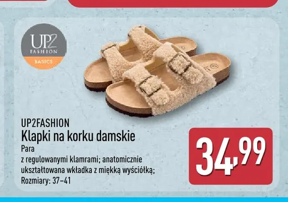 Klapki na korku damskie UP2FASHION promocja w Aldi
