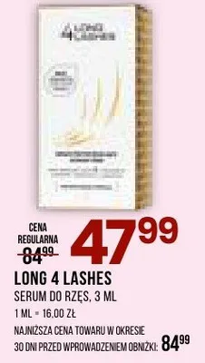 Serum LONG 4 LASHES Serum do rzęs, 3 ml promocja w Drogerie Natura