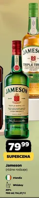 Whiskey Jameson Triple Triple Irish Whiskey promocja w Netto