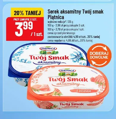 Serek aksamitny Twój Smak Piątnica naturalny promocja w POLOmarket