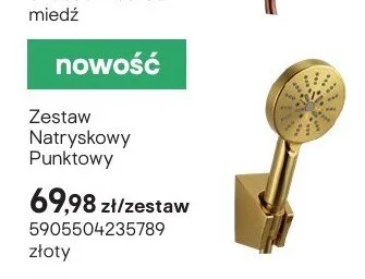 Zestaw natryskowy punktowy złoty promocja w Castorama