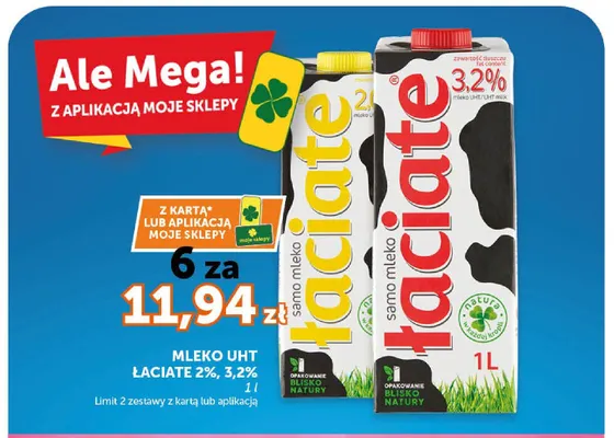 Mleko UHT Łaciate 3,2% promocja w Euro Sklep