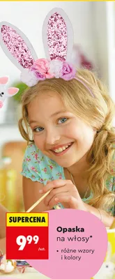 Opaska na włosy, różne wzory i kolory promocja w Biedronka