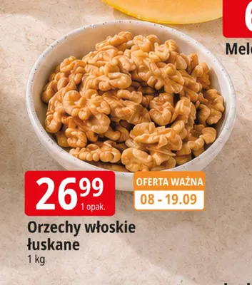 Orzechy włoskie łuskane promocja w Leclerc