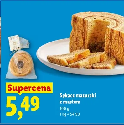 Sękacz mazurski z masłem promocja w Lidl