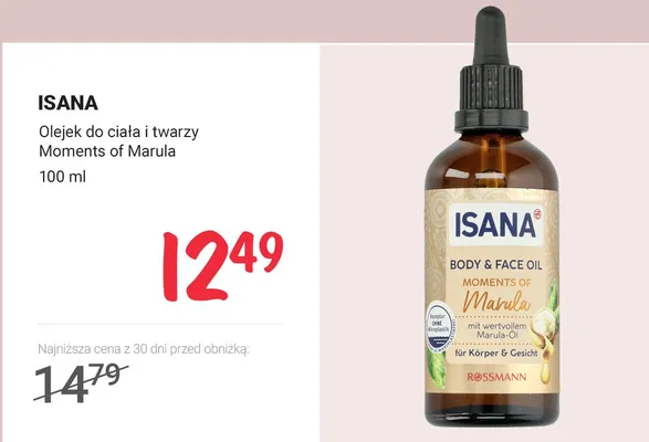 Olejek do ciała i twarzy Moments of Marula promocja w Rossmann