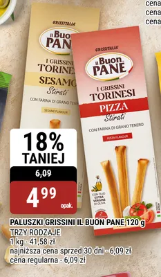 Paluszki Grissini Il Buon Pane Pizza promocja w bi1