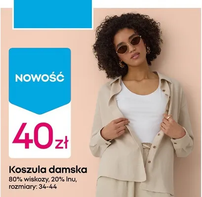 Koszula damska 80% wiskoza, 20% len promocja w Pepco