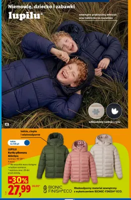 Kurtka pikowana dziecięca Lupilu granatowa promocja w Lidl