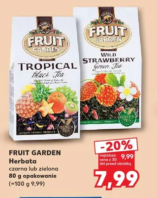 Herbata zielona Fruit Garden promocja w Kaufland