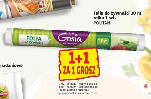 Folia do żywności Gosia 30 m promocja w Prim Market