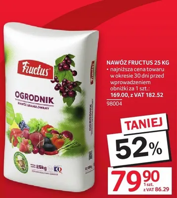 Nawóz Fructus 25 kg promocja w Selgros