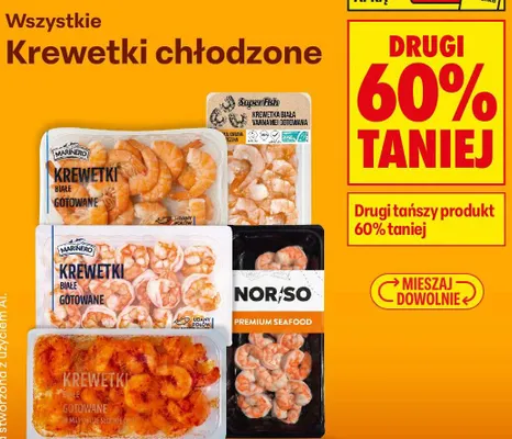 Krewetki białe gotowane Marinero promocja w Biedronka