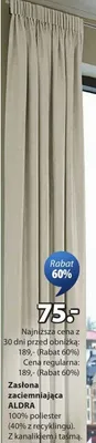 Zasłona zaciemniająca Aldra promocja w Jysk