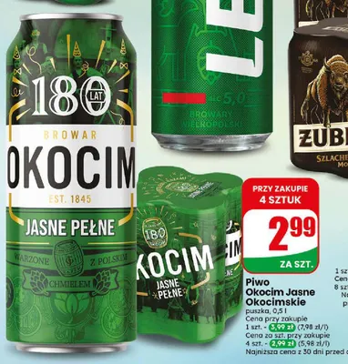 Piwo Okocim Okocimskie promocja w Dino