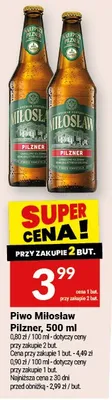 Piwo Miłosław Pilzner 5.6% promocja w Twój Market
