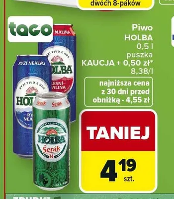Piwo Holba Šerák 0,5l promocja w Carrefour