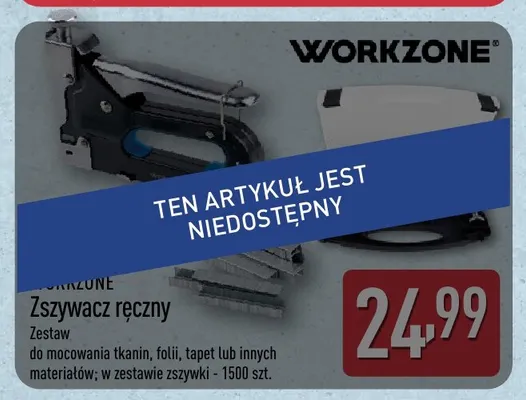Zszywacz ręczny Workzone promocja w Aldi