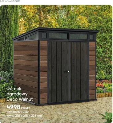 Domek ogrodowy Deco Walnut promocja w Castorama
