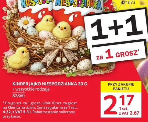 Kinder Jajko Niespodzianka promocja w Selgros