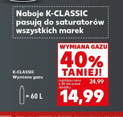Wymiana gazu K-Classic promocja w Kaufland