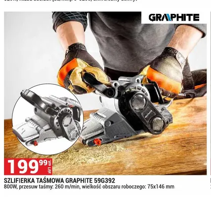 Szlifierka taśmowa Graphite 59G392 promocja w Merkury Market