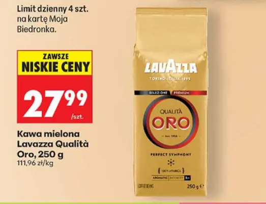 Kawa mielona Lavazza Qualità Oro promocja w Biedronka